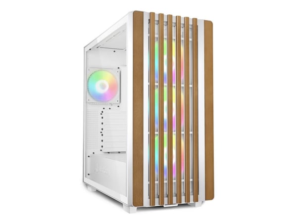 Sharkoon REBEL C70G RGB, Full Tower, PC, Hvit, Tre, ATX, Micro ATX, Mini-ITX, Metall, Herdet glass, Multi