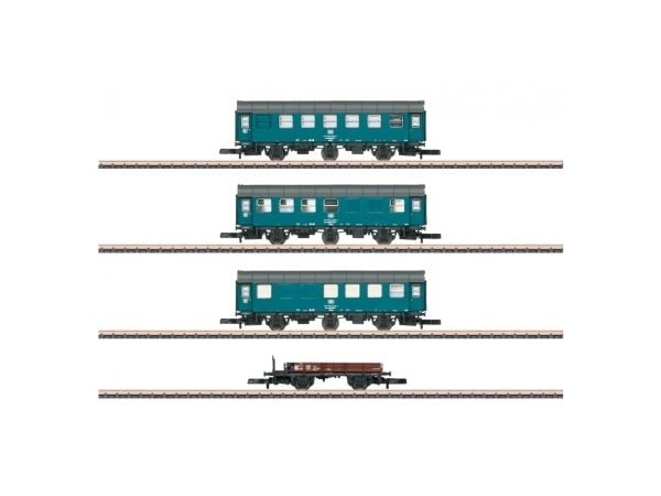 Märklin DB Construction Train Car Set, Togmodell, Monteringssett, Z (1:220), Prototype: DB construction train car set consisting of: Rest car 456 (...