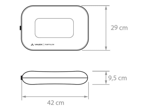 VAUDE Pump Pillow, Oppblåsbar, Rød, Polyester, 1 stykker, 290 mm, 420 mm
