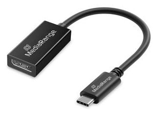 MediaRange MRCS235, 0,2 m, USB Type-C, DisplayPort, Hankjønn, Hunkjønn, Rett