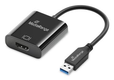 MediaRange MRCS232, 0,2 m, USB A-tyyppi, HDMI, Uros, Naaras, Suora