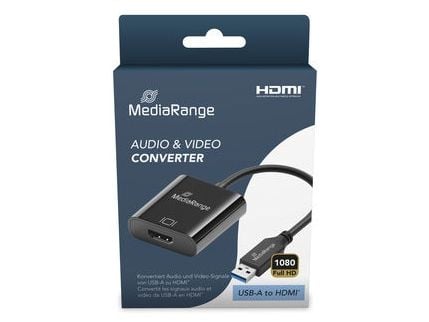 MediaRange MRCS232, 0,2 m, USB A-tyyppi, HDMI, Uros, Naaras, Suora