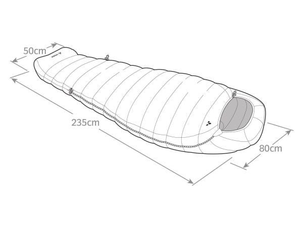 VAUDE Rotstein 450, 800 mm, 2350 mm, 1,03 kg, 220 mm, 40 cm