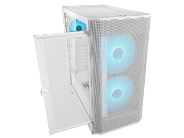 COUGAR CGR-5YA6W-RGB, Midi Tower, PC, Hvit, ATX, CEB, EATX, Micro ATX, Mini-ITX, Spilling, Multi