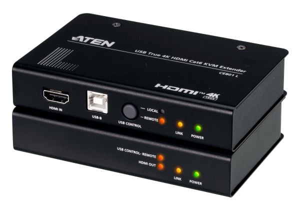 ATEN CE801, AV-lähetin ja -vastaanotin, Langallinen, 100 m, Cat6, Cat6a, 3840 x 2160 pikseliä, 60 Hz