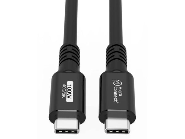 MicroConnect Premium - USB-kabel - USB-C (hann) til USB-C (hann) - USB4 Gen3x2 - 20 V - 5 A - 15 cm - USB Power Delivery (100 W), up to 40 Gbps dat...