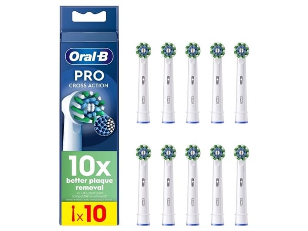 Tannbørste Oral-B Pro CrossAction utskiftbare tannbørster, 10 stk.