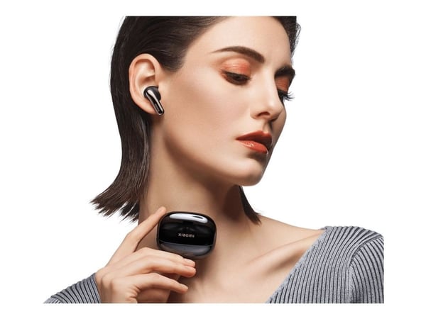 Xiaomi Buds 5 Pro - True wireless-hodetelefoner med mikrofon - i øret - Bluetooth / Wi-Fi - aktiv støydemping - gjennomskinnelig sort