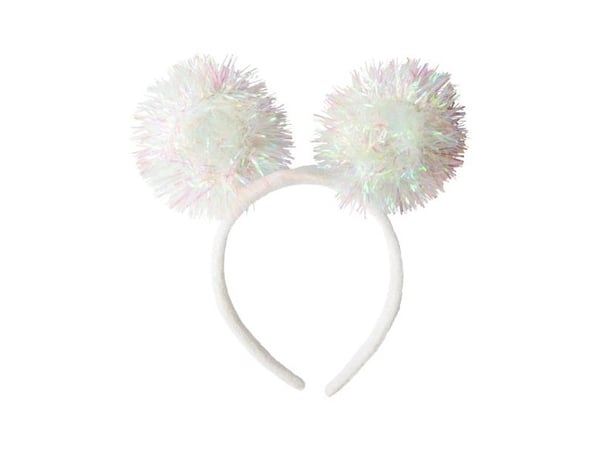 Mother of pearl hiusnauha pompoms LED-valo kanssa