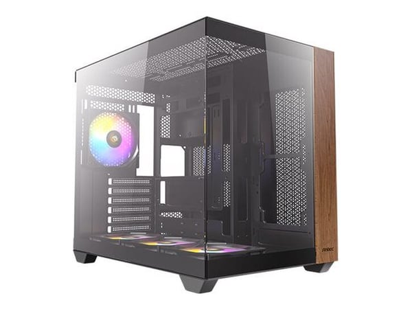 Antec CX800M Wood ARGB - Mid tower gaming - ATX - sidepanel med vindu (herdet glass) - ingen strømforsyning (ATX) - USB/Audio/Mic