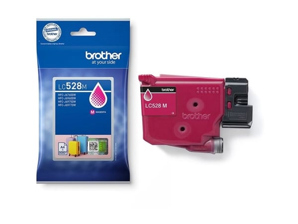 Brother LC528XLM, Erittäin korkea tuotto, Magenta, Väriainepohjainen muste, 1 kpl, 10000 sivua, Kertapakkaus
