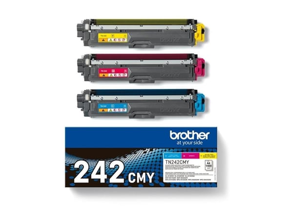Brother TN-242CMY, 1400 sivua, Syaani, Magenta, Keltainen, 1 kpl