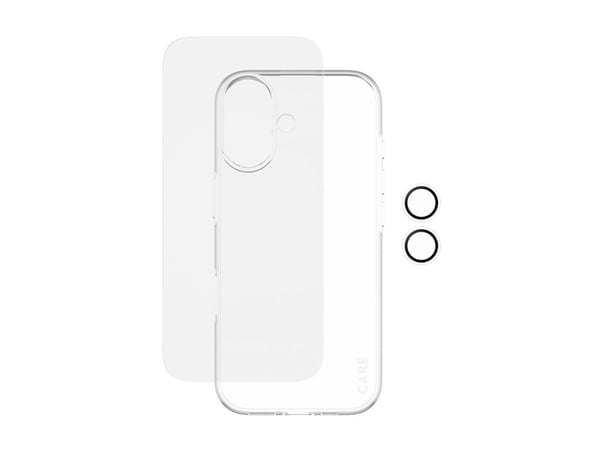 CARE by PanzerGlass - 3-in-1 Protection Combo Bundle - baksidedeksel for mobiltelefon - polykarbonat, termoplast-polyuretan (TPU) - blank - for App...