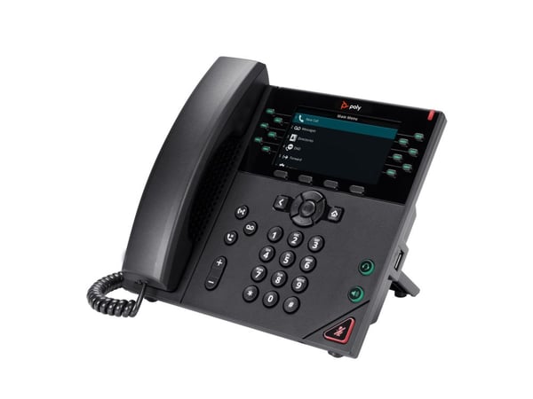 HP Poly VVX 450 - VoIP-telefon - treveis anropskapasitet - SIP, SRTP, SDP - 12 linjer - svart