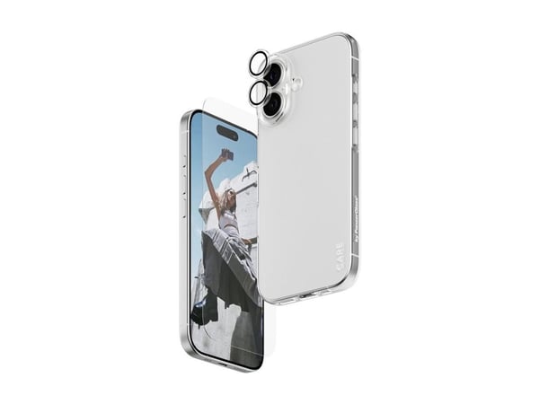 CARE by PanzerGlass - 3-in-1 Protection Combo Bundle - baksidedeksel for mobiltelefon - polykarbonat, termoplast-polyuretan (TPU) - blank - for App...