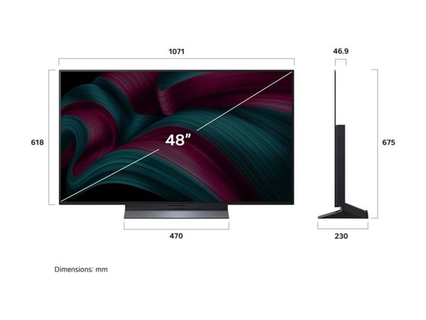 LG OLED48C58LA - 48" Diagonalklasse C5 Series OLED TV - OLED evo AI - Smart TV - webOS - 4K UHD (2160p) 3840 x 2160 - HDR