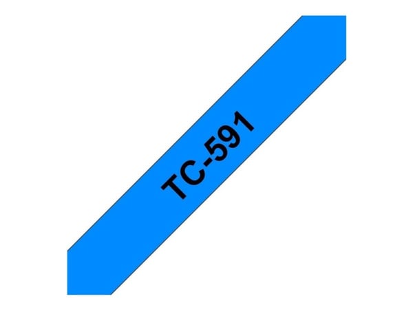 Brother TC591 - 9 mm x sort på blått - laminert teip - for P-Touch PT-2000, PT-3000, PT-500, PT-5000, PT-8E
