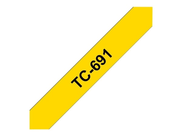 Brother - Svart, gul - Rull (0,9 cm x 8 m) 1 kassett(er) laminert teip - for P-Touch PT-2000, PT-3000, PT-500, PT-5000, PT-8E