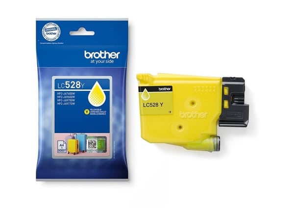 Brother LC528Y - Gul - original - pute pakke - blekkpatron - for Brother MFC-J6760DW, MFC-J6960DW, MFC-J6975DW, MFC-J6977DW