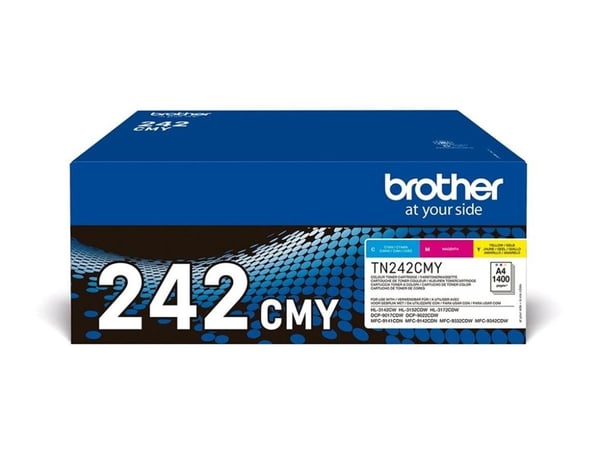 Brother TN242CMY Value Pack - 3-pack - gul, cyan, magenta - original - tonerpatron - for Brother DCP-9017, DCP-9022, HL-3142, HL-3152, HL-3172, MFC...