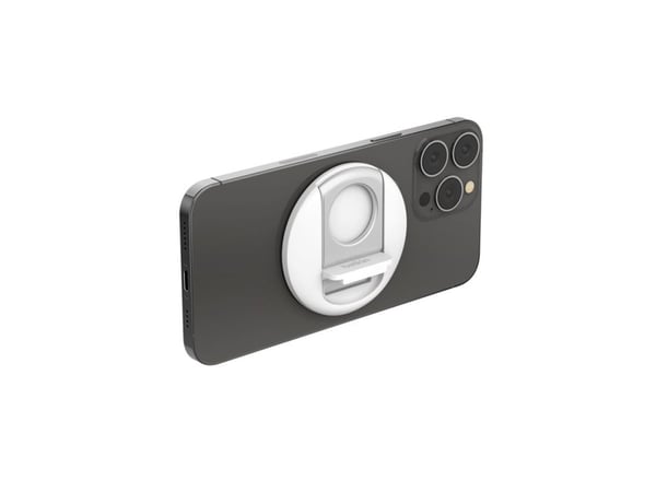 Belkin - Magnetisk montering för mobiltelefon - MagSafe-kompatibel, för bärbara Mac-datorer - vit - för Apple iPhone 12, 13, 14, 16; MacBook Air; M...