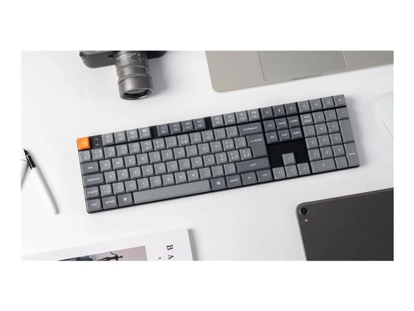 Keychron K5 MAX - Tastatur - QMK , custom, mechanical, ISO layout collection - 100% - bakgrunnsbelyst - trådløs - 2.4 GHz, Bluetooth 5.1, USB-C - Q...