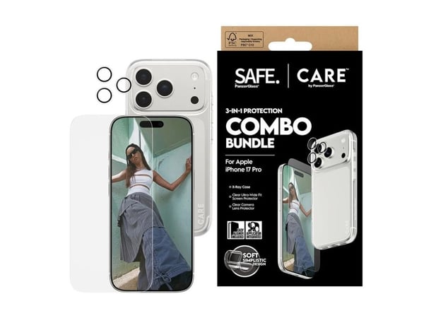 CARE by PanzerGlass - 3-in-1 Protection Combo Bundle - baksidesskydd för mobiltelefon - polykarbonat, termoplastisk polyuretan (TPU) - klar - för A... CARE by PanzerGlass - 3-in-1 Protection Combo Bundle - baksidesskydd för mobiltelefon - polykarbonat, termoplastisk polyuretan (TPU) - klar - för A...