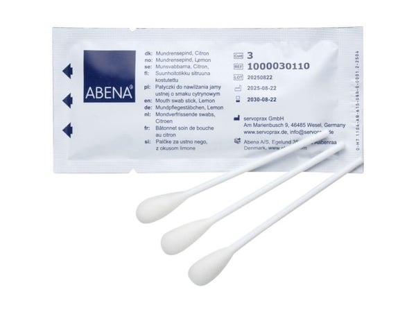 Mundrensepind, ABENA, 10cm, våd, med lemonsmag