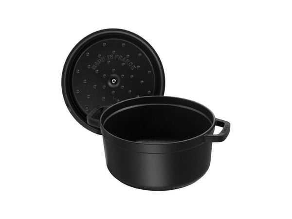 STAUB valurautainen pyöreä kattila 5,2 ltr musta universaali