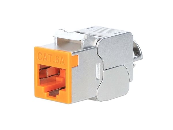Intellinet 766623791328, Flat, Oransje, RJ-45, IDC, Hunkjønn, Gull