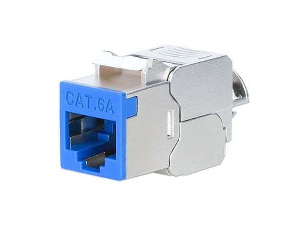 Intellinet 766623791342, Flat, Blå, RJ-45, IDC, Hunkjønn, Gull