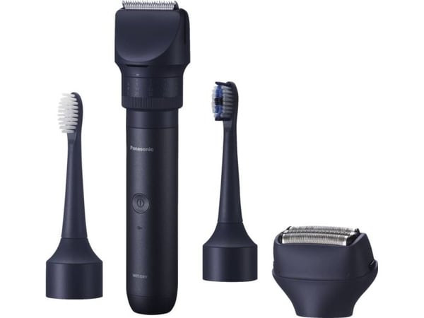 Panasonic X-Shape Travel, Märkä ja kuiva, Akku, Sininen