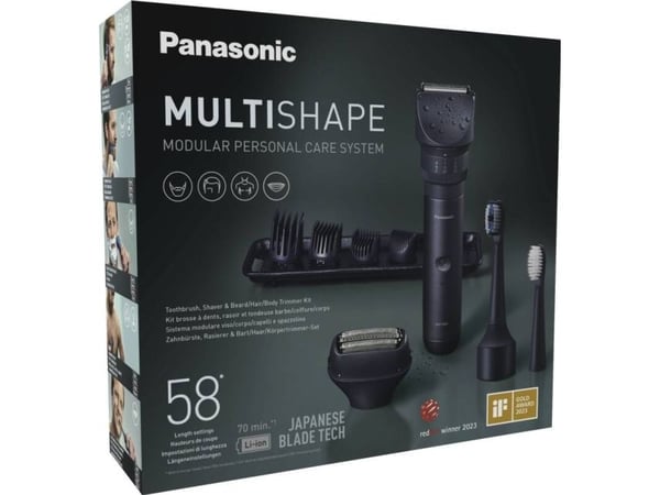 Panasonic X-Shape Travel, Märkä ja kuiva, Akku, Sininen