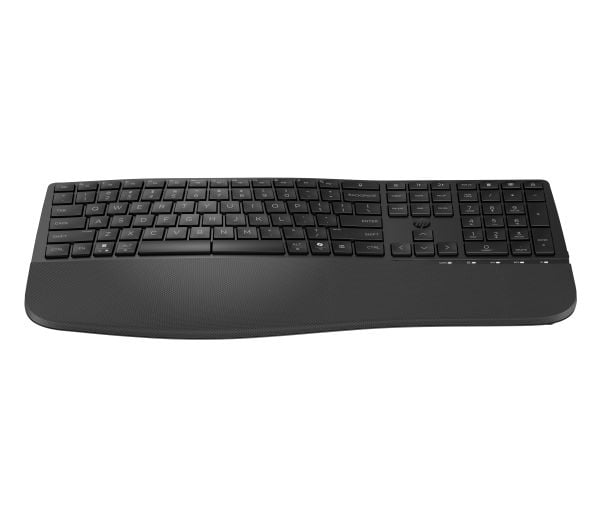 HP 685 komforttastatur med to moduser, Full størrelse (100 og), Trådløs, RF trådløs + Bluetooth, Membrannøkkelbryter, Svart