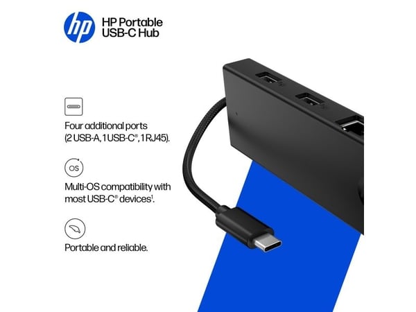 HP bærbar USB-C-hub, Vietnam, Forretning, Windows 10, Windows 11, MacOS, ChromeOS, Android, iPadOS, Forest Stewardship Council (FSC)