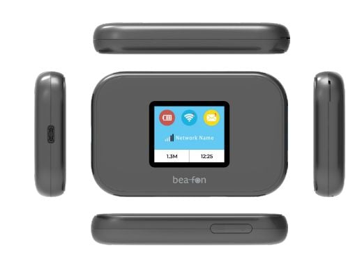 Beafon MR3_EU001B, Wi-Fi 4 (802.11n), Enkeltbånd (2.4 GHz), 4G, Svart, Bærbar Router