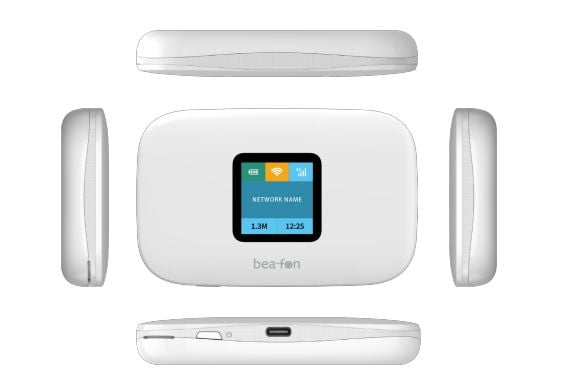 Beafon MR2_EU001W, Wi-Fi 4 (802.11n), Enkeltbånd (2.4 GHz), 4G, Hvit, Bærbar Router