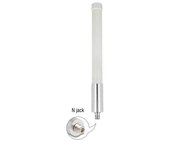DeLOCK 12653, 3 dBi, 0.698 - 0.96, 1.71 - 2.7 GHz, 50 O, 360°, 70°, Rundtstrålende antenne