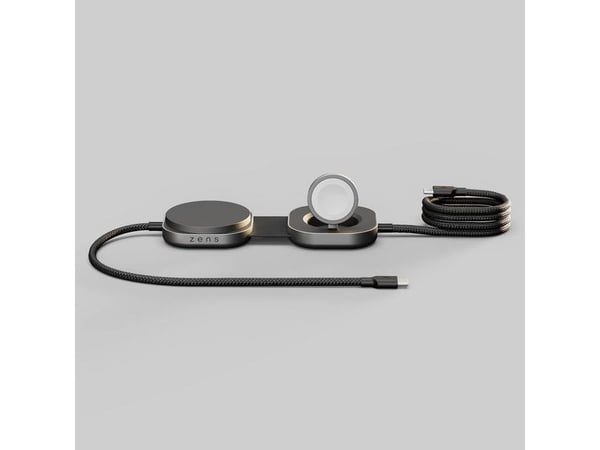ZENS Pro 3 - Trådløs ladematte - 140 watt - 3 utgangskontakter (USB-C, magnetisk) - MFI-sertifisert