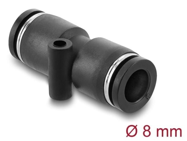 Delock pneumatisk kontakt 8 mm med rett monteringshull