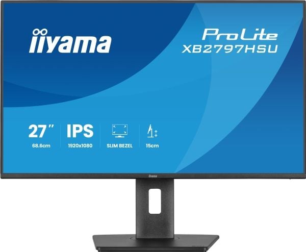 iiyama ProLite XB2797HSU-B1, 68,6 cm (27"), 1920 x 1080 pikseliä, Full HD, 4 ms, musta