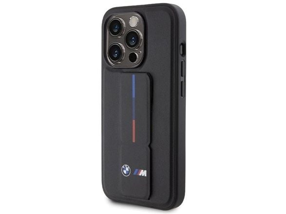 Deklas BMW BMHCP15X22GSLK hardt deksel Grip Hot Stamp til iPhone 15 Pro Max 6,7" svart