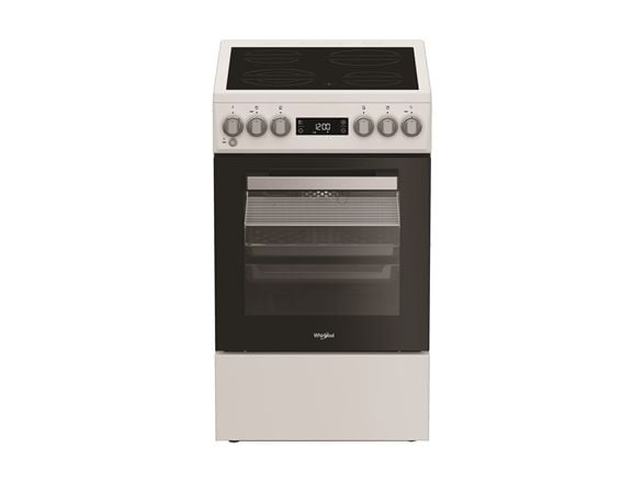 Whirlpool komfyr | Whirlpool | platetopp Vitrokeramikk | stekeovn Elektrisk | hvit | bredde 50 cm | dybde 60 cm | 60 L
