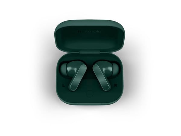 Motorola moto buds bass - True wireless-hodetelefoner med mikrofon - i øret - Bluetooth - aktiv støydemping - pantone posy grønn