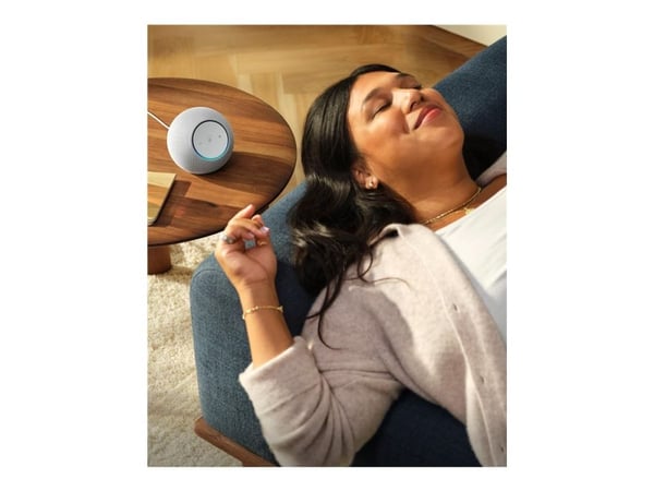 Amazon Echo Dot Max - Smarthögtalare - Wi-Fi 6, Bluetooth - Appkontrollerad - 2-vägs - vit