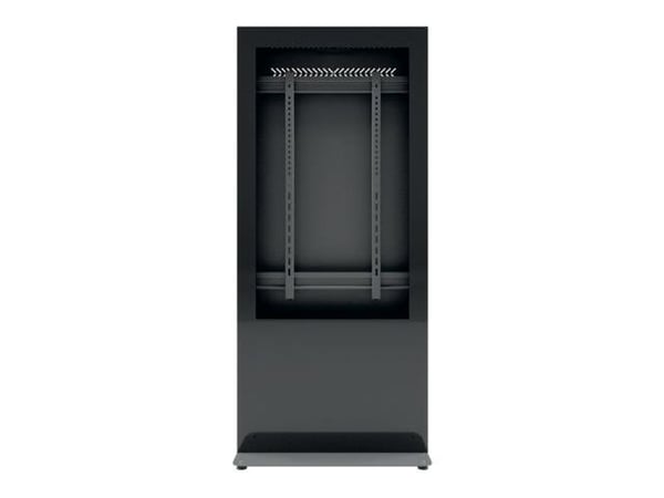 EDBAK IDS10 - Innhegning - kioskstil - for LCD-skjerm - universal - metall, herdet glass - svart - skjermstørrelse: 55" - plassering på gulv