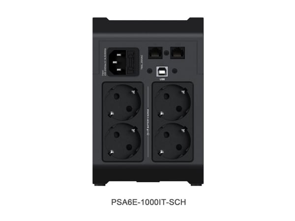 Vertiv PowerUPS 200 Essential Series PSA6E-1000IT-SCH - UPS - AC 220 - 240 V - 525 watt - 1000 VA - enkeltfase - utgangskontakter: 4