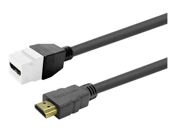 VivoLink Pro - High Speed - HDMI-forlengelseskabel - HDMI hann til HDMI hunn nøkkelsky - 3 m - svart, hvit - 4 K 60 Hz (4096 x 2160) støtte
