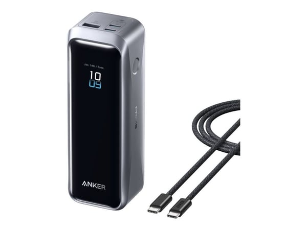 Anker Prime - Strømbank - 20000 mAh - 72.36 Wh - 220 watt - 5 A - Fast Charge - 3 utgangskontakter (2 x USB-C, USB) - svart