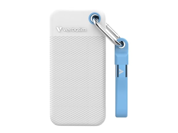 Verbatim Pocket - Color Edition - SSD - 1 TB - nøkkelring med kabelfestet - ekstern (bærbar) - M.2 - USB 3.2 Gen 2 (USB-C kontakt) - hvit Verbatim Pocket - Color Edition - SSD - 1 TB - nøkkelring med kabelfestet - ekstern (bærbar) - M.2 - USB 3.2 Gen 2 (USB-C kontakt) - hvit